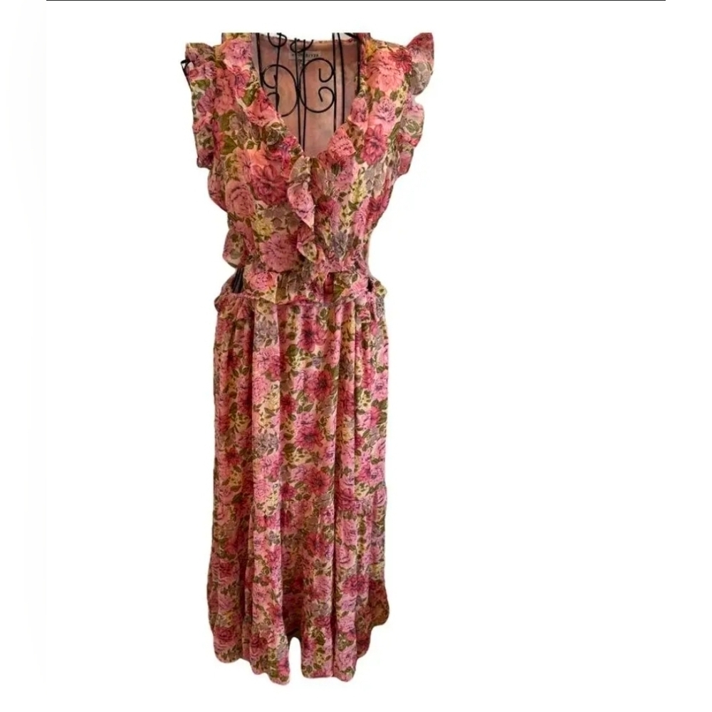 Moon River Pink Floral Dress